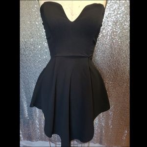 Asymmetrical Black Dress